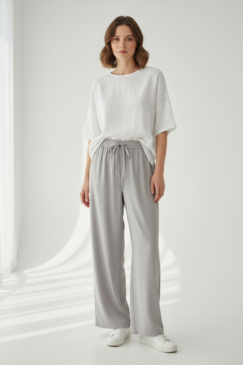 Casual straight leg pants 27020