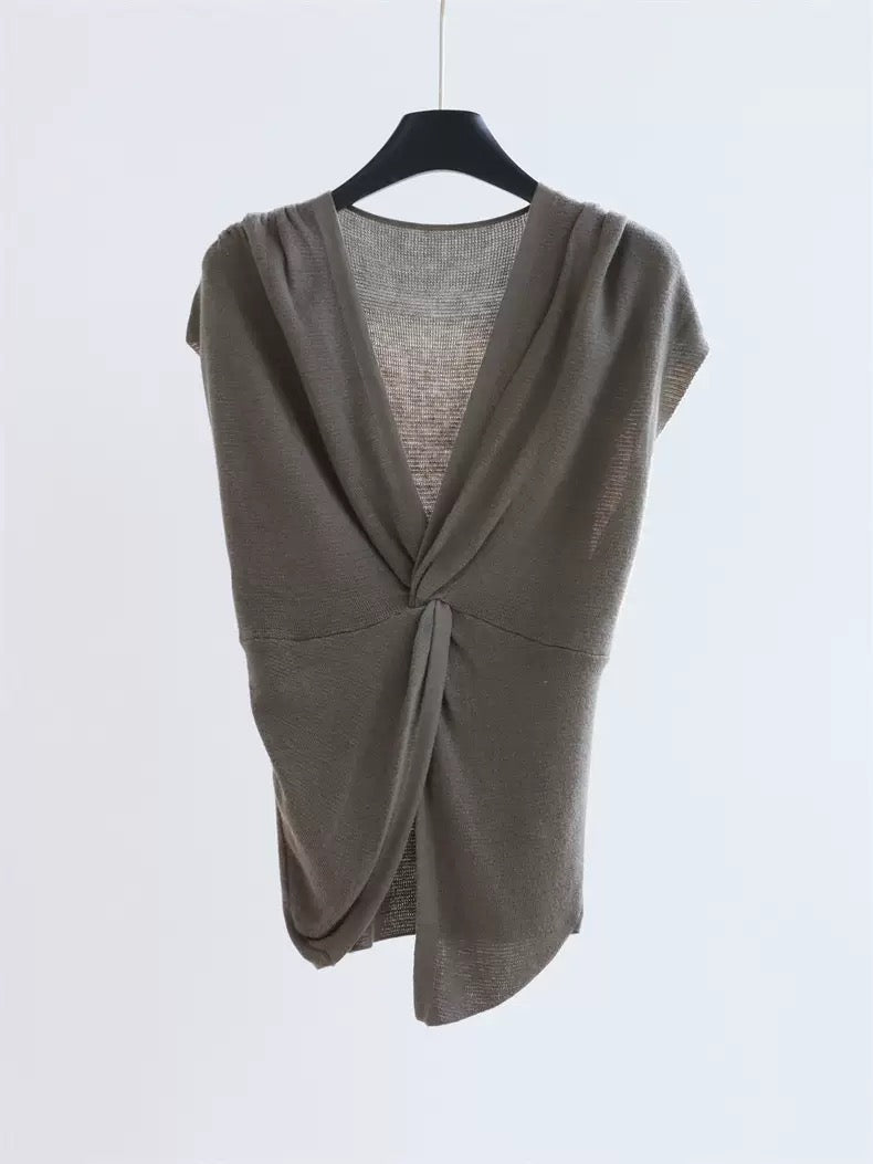 Twist V Neck Top