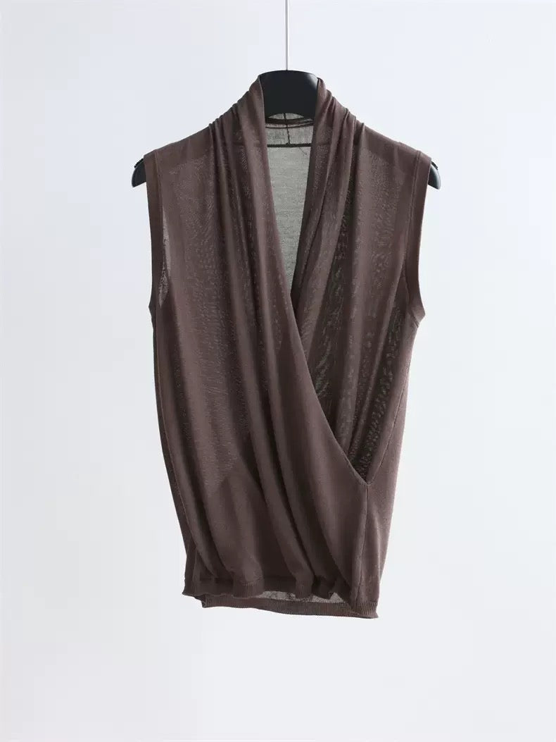 Lyocell blend sleeveless top