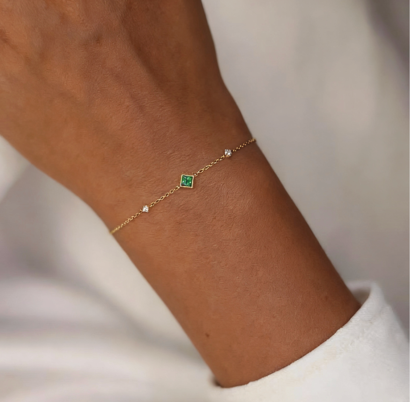 S925 Sterling Silver 14k Gold-Plated Bracelet