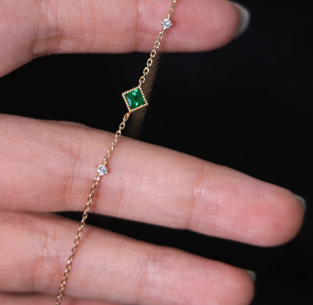 S925 Sterling Silver 14k Gold-Plated Bracelet
