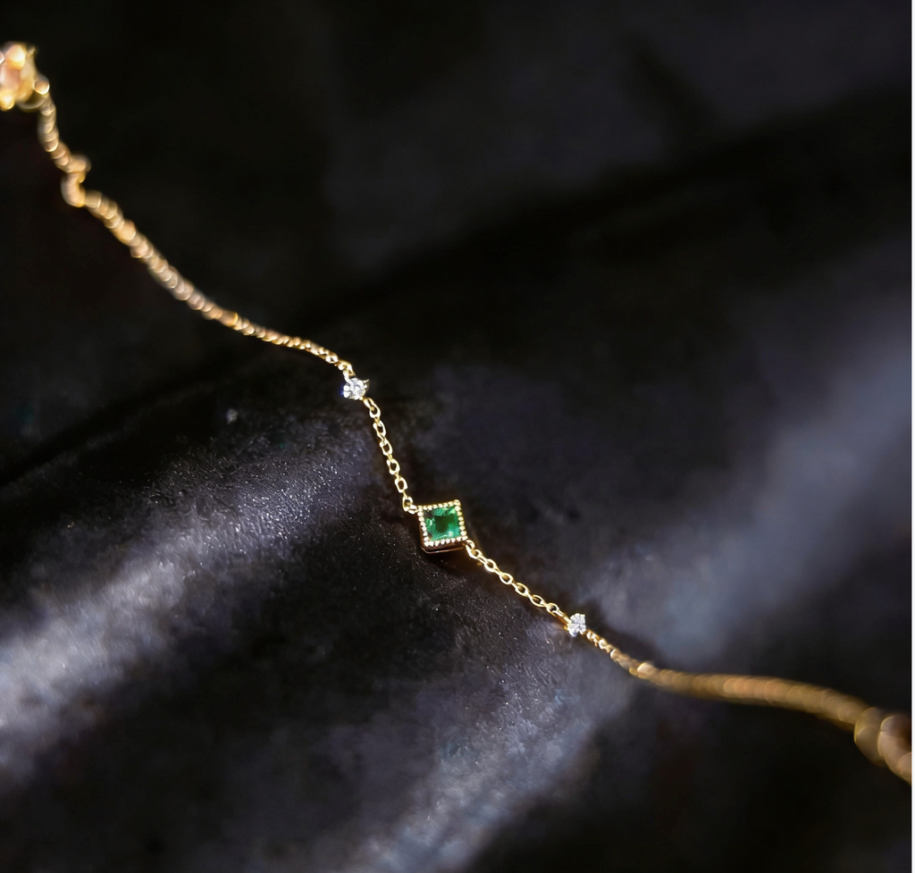 S925 Sterling Silver 14k Gold-Plated Bracelet