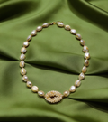 Baroque Pearl Necklace — Seed Pearl Cluster Centrepiece