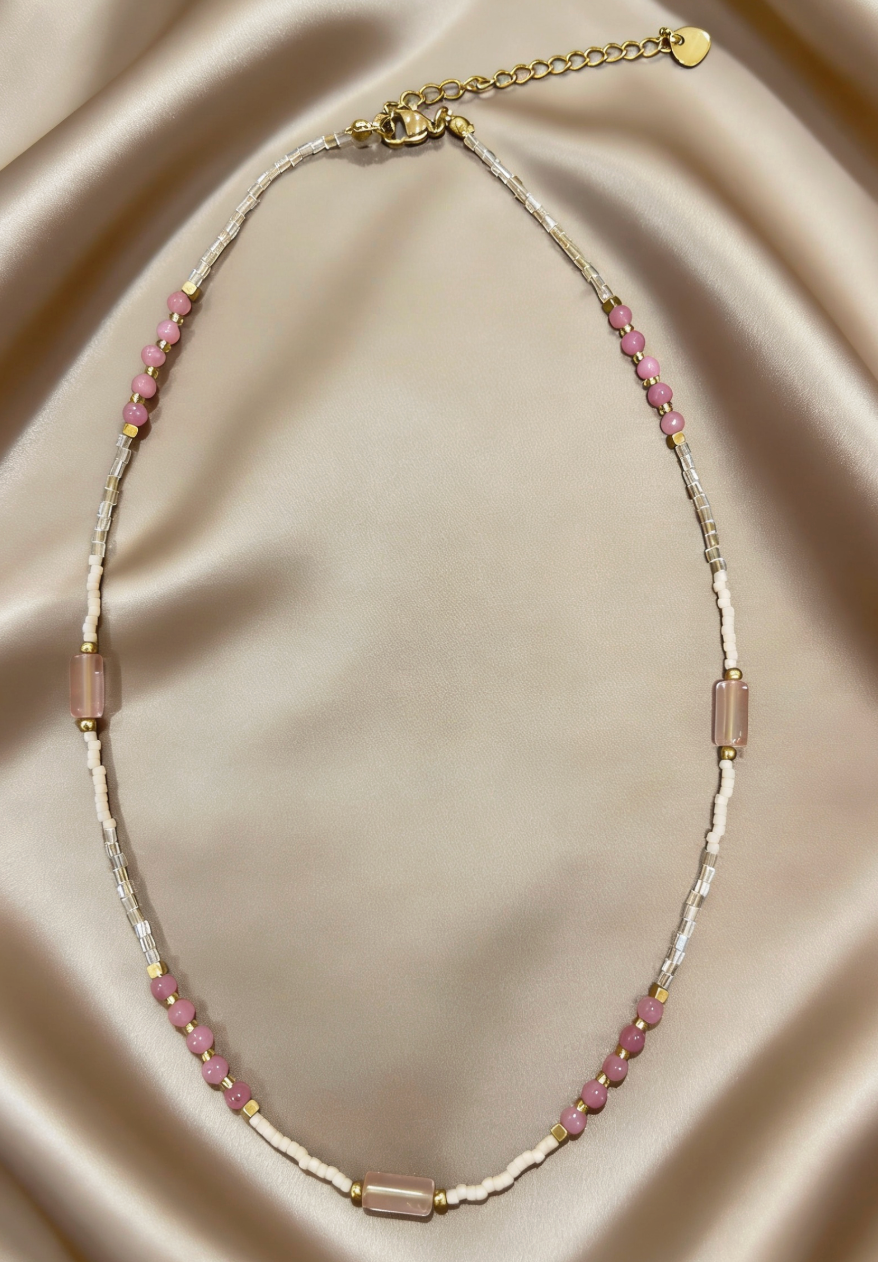 Rose & Nature Beaded Necklace