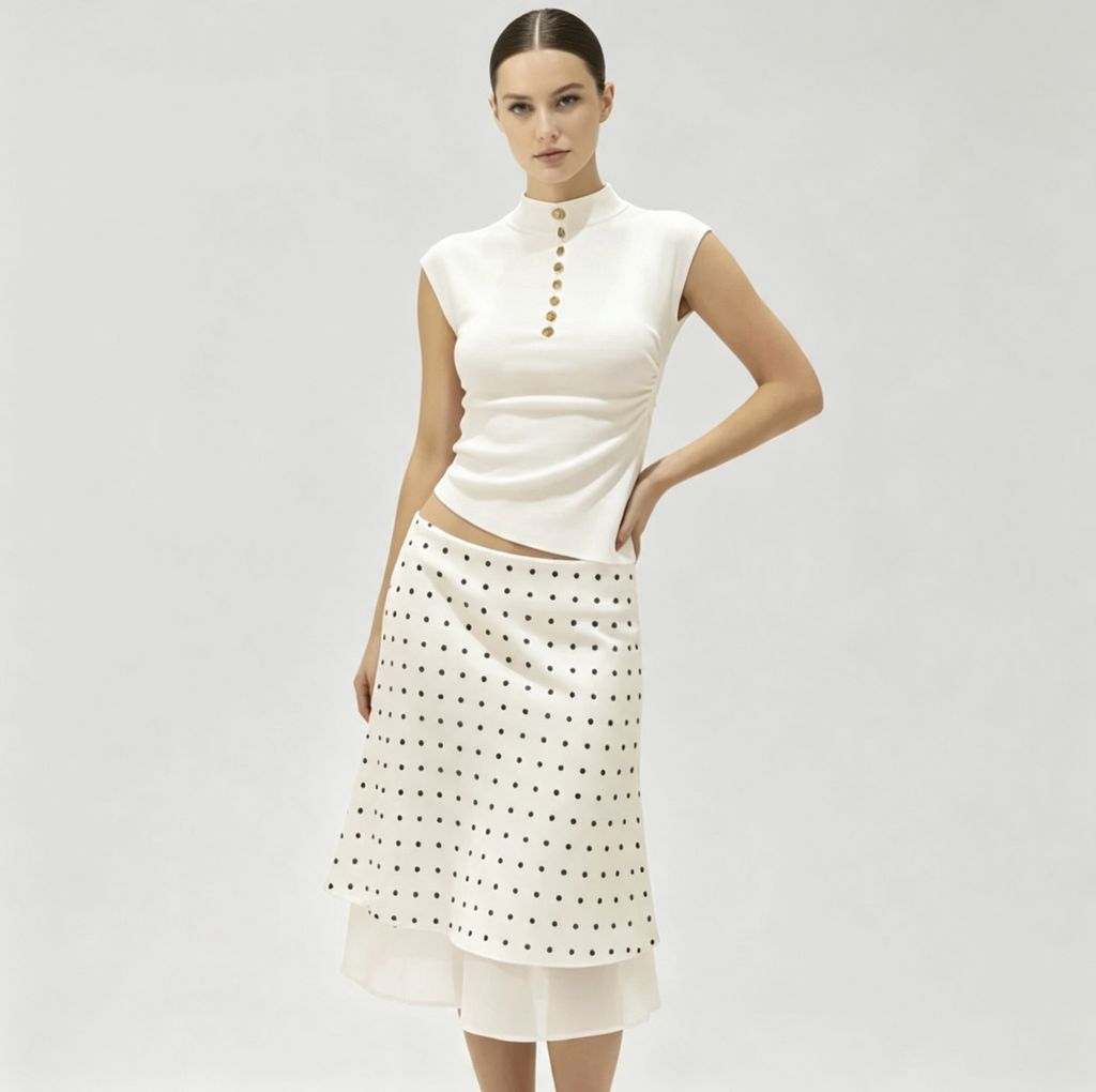 Lyocell Top with Side Drawstring