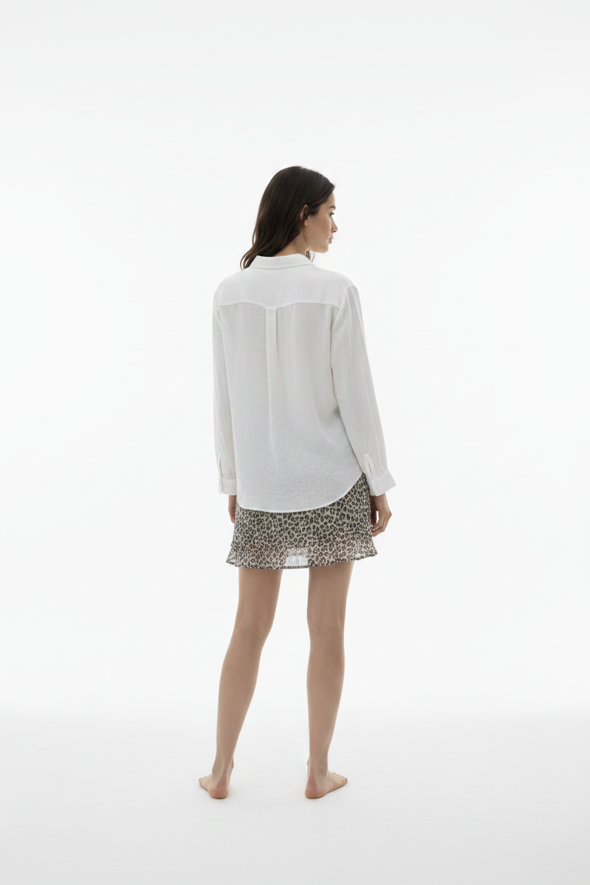 Back View - Leopard Print Skirt