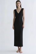 Black mid-calf dress