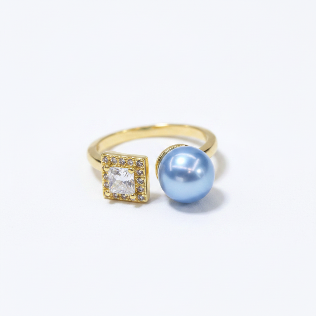 Glacier Blue Fresh Water Ring - Formal Display