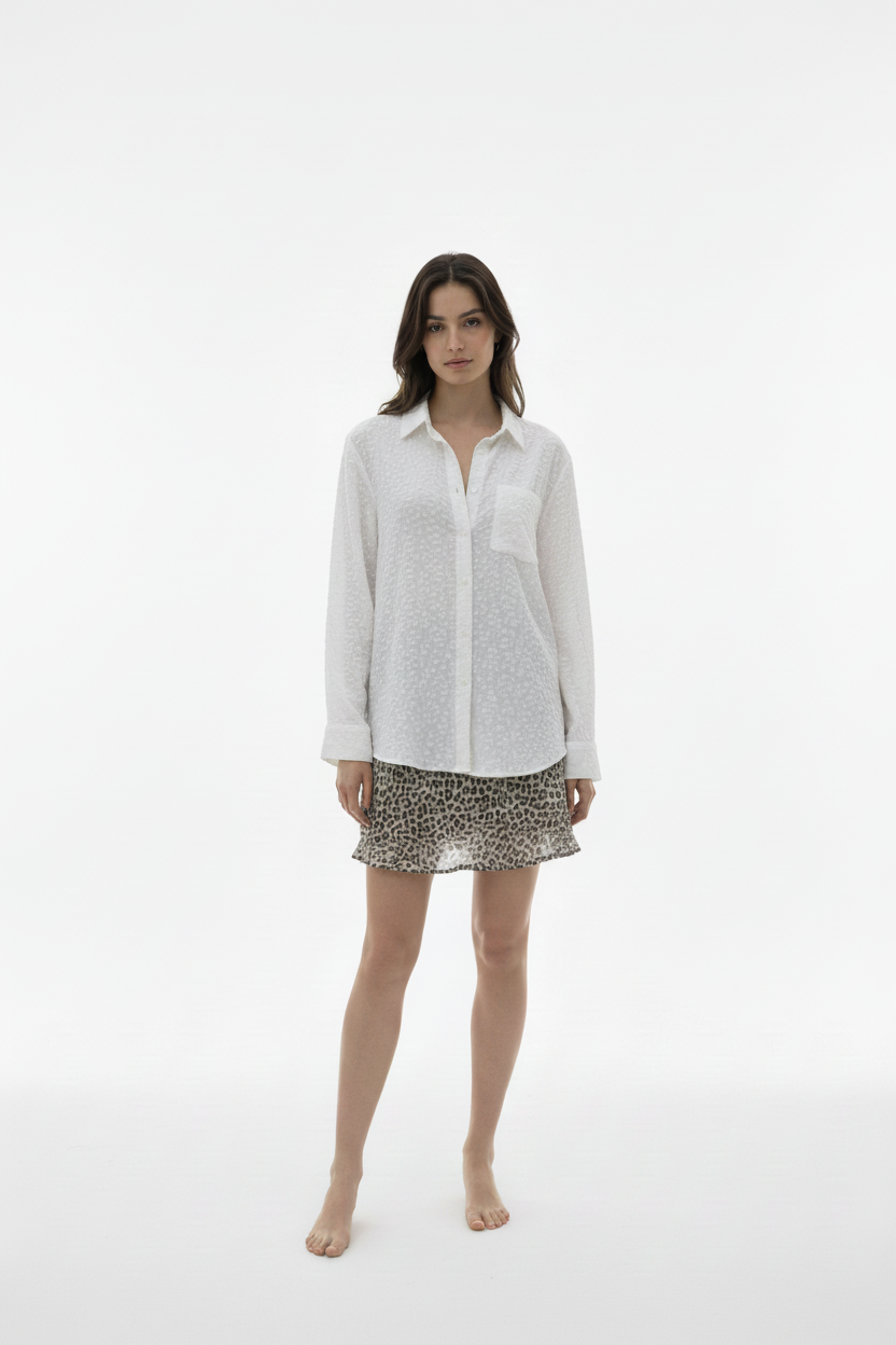 Linen Shirt - Leopard Skirt