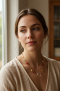 Mixed Stone Necklace - Model