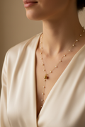 Yellow Rosa Freshwater Pearl Necklace - Lifestyle Shot